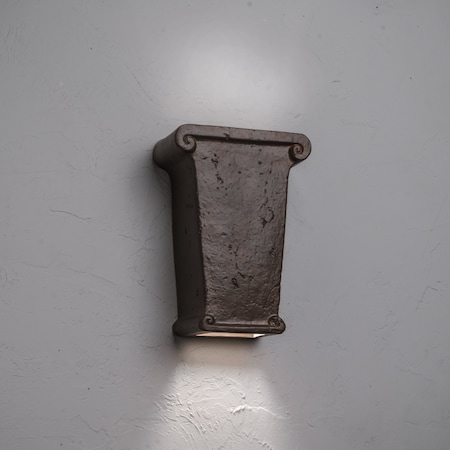 Luxury Lighting Velletri 11.25in. High Ceramic Outdoor Wall Light, Leather Color 163-Lth-u/d-7